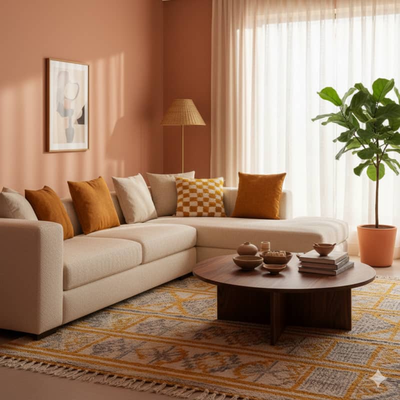 Coussin berbère carreaux Jaunes