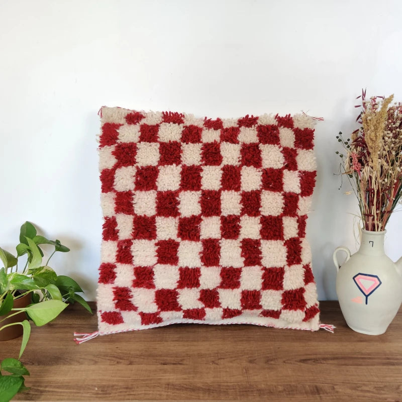 coussin berbere rouge