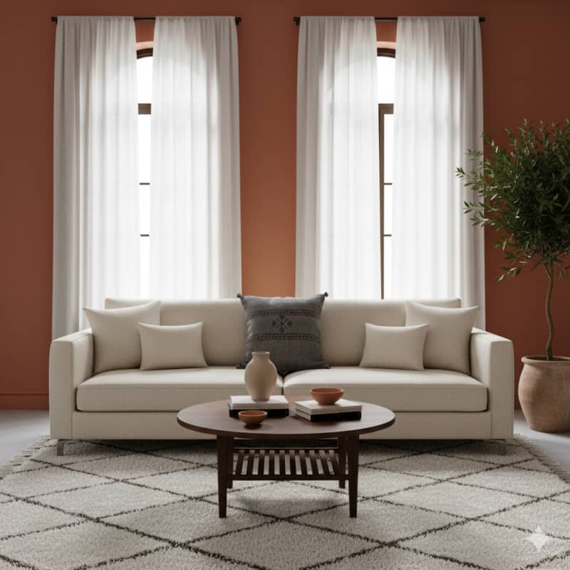 Coussin Berbère Gris foncé en Coton