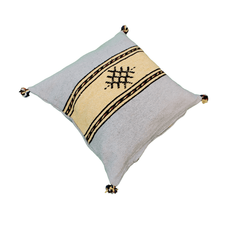 Coussin pervenche pantone 614 en Coton ambiance boho chic