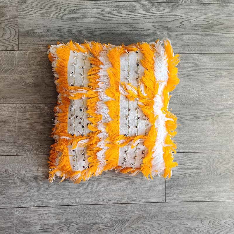 coussin berbere jaune