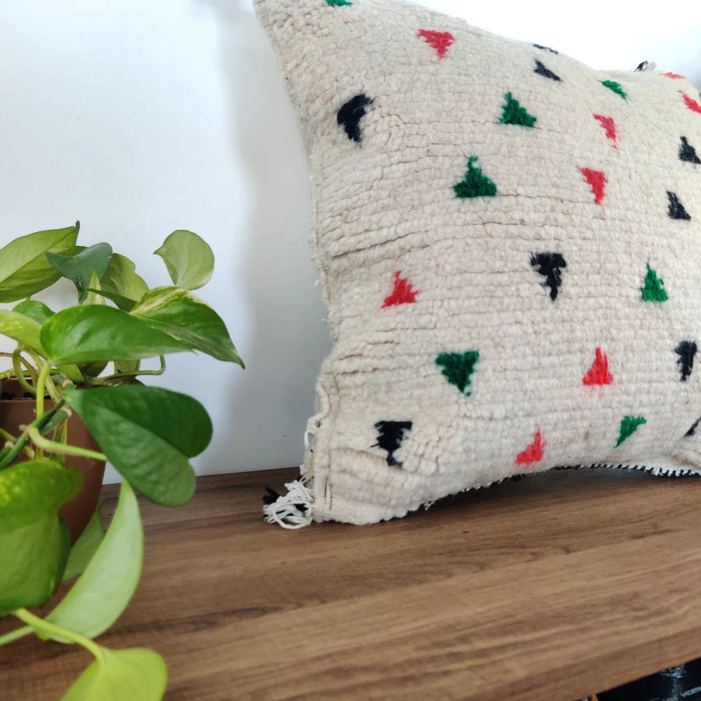 Coussin Béni Ouarain points coloré - MAZIR Décoration