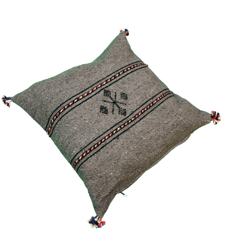 Coussin Berbère terre d'ombre décoration boho chic