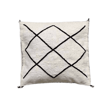 coussin kilim blanc