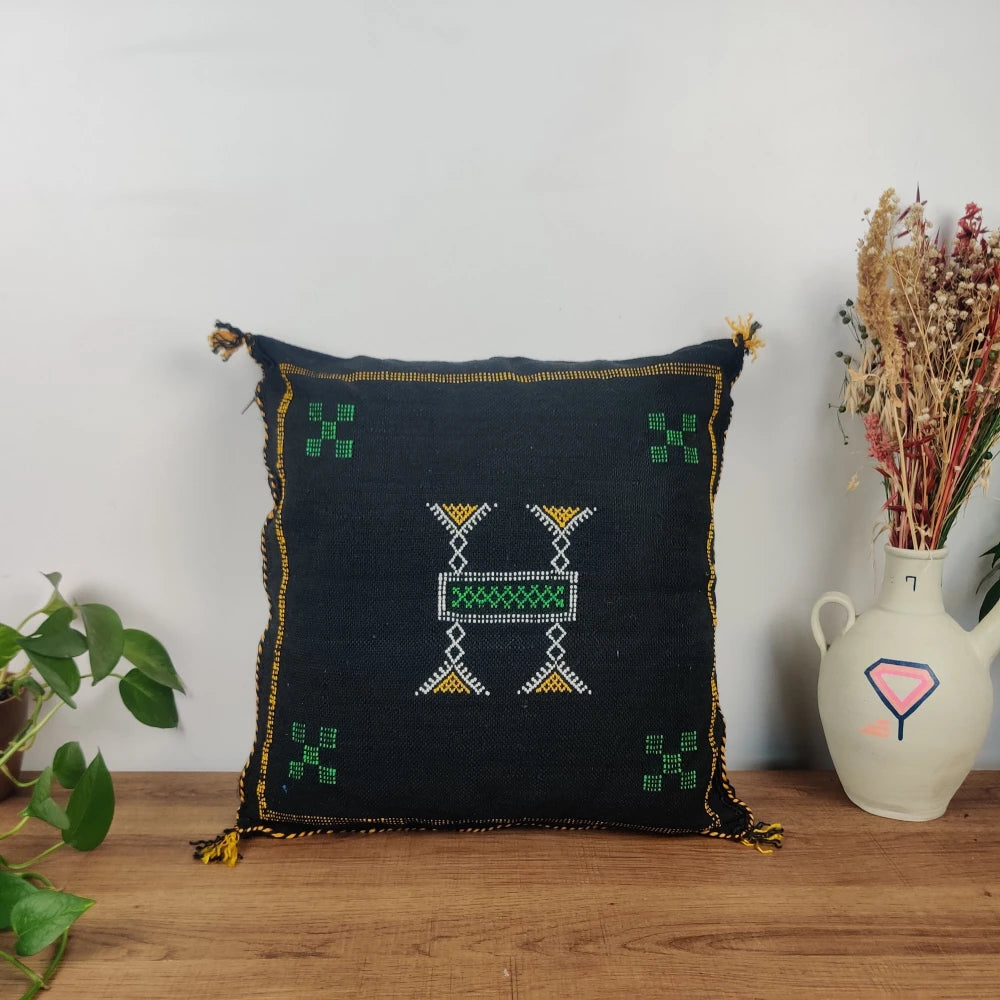 Coussin berbère Noir marocain