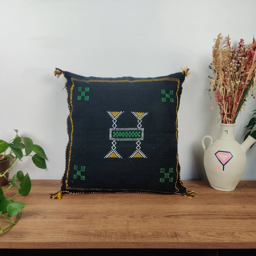 Coussin berbère Noir marocain