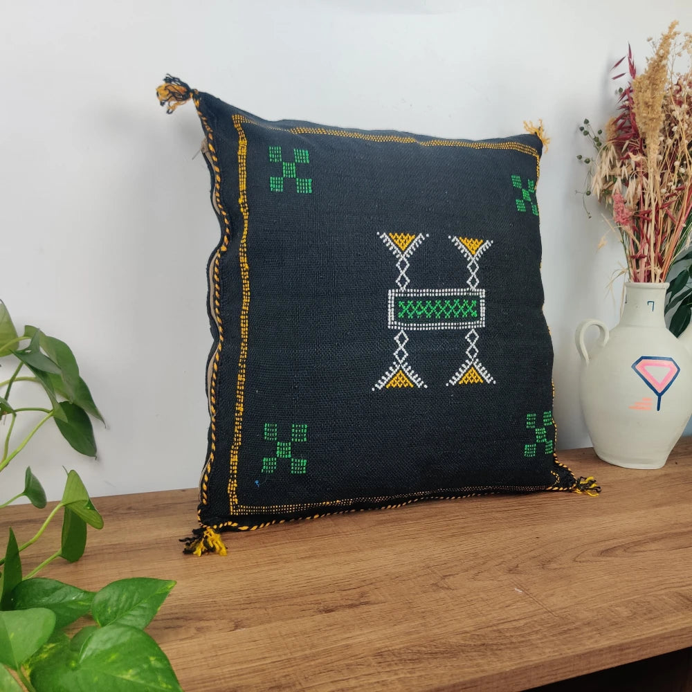 Coussin berbère Noir marocain