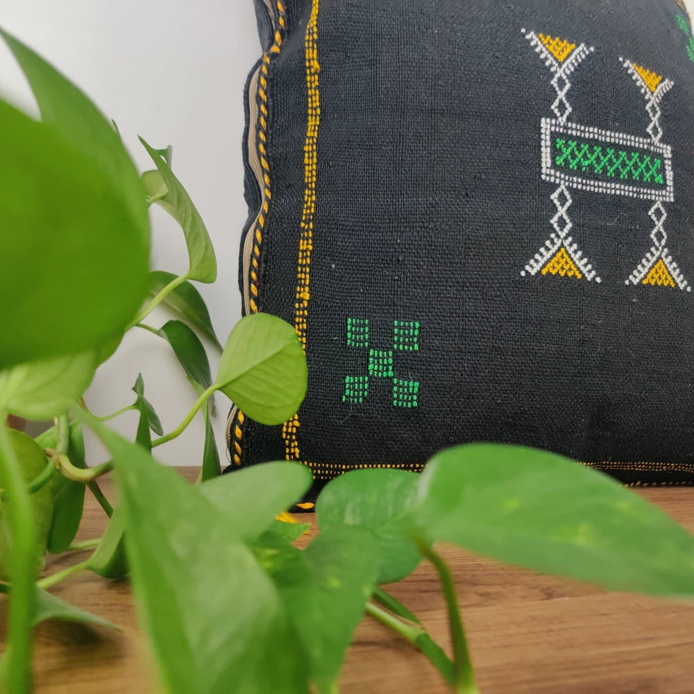 Coussin berbère Noir marocain