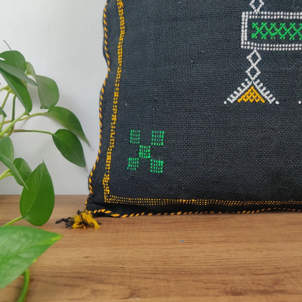 Coussin berbère Noir marocain
