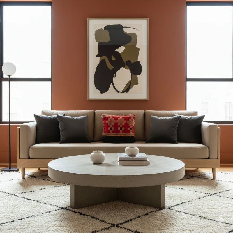 Coussin Berbère Rouge Beldi <br> 35x35 cm