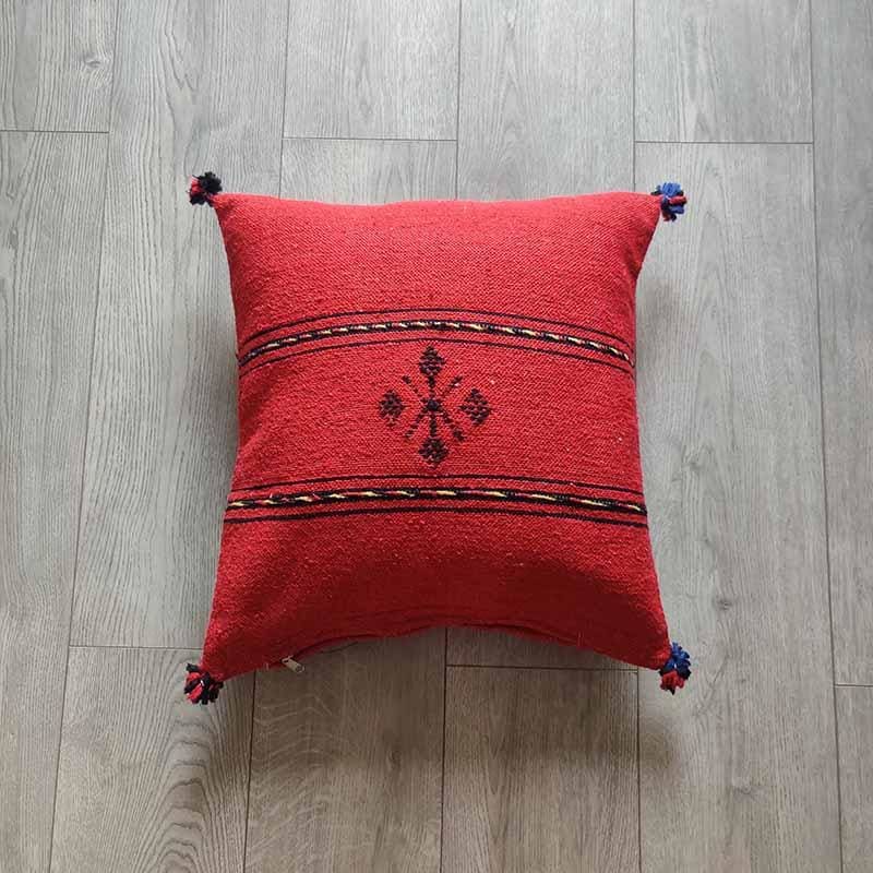 coussin marocain rouge