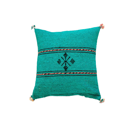 coussin berbere vert