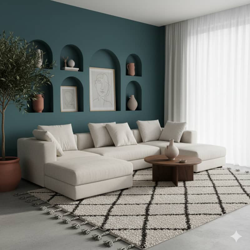 Coussin berbère vierge en laine