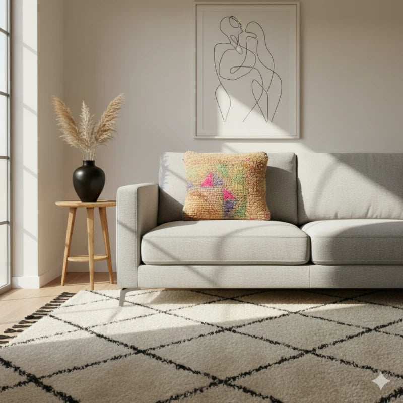 Coussin Berbère Vintage Beige <br> 45x45 cm