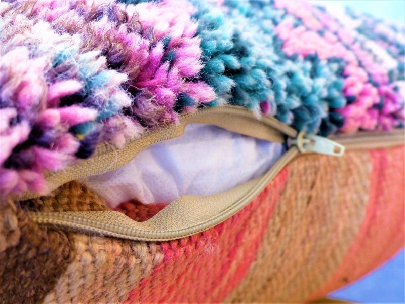 Coussin Boujaad Rose | Fait main | MAZIR