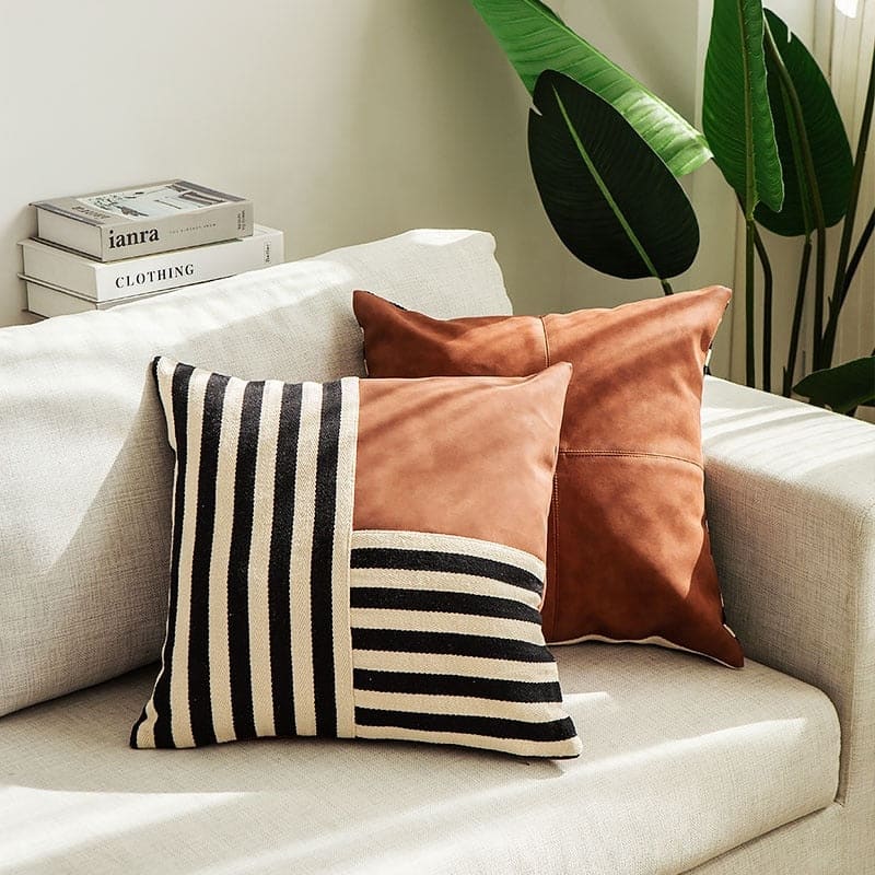 Faux Leather Pillow Cover pas cher