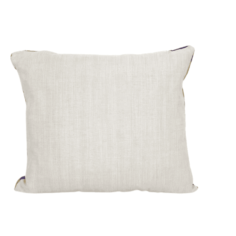 Coussin Ikat doré motif violet turc