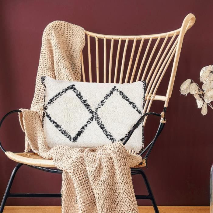 coussin berbere blanc et noir
