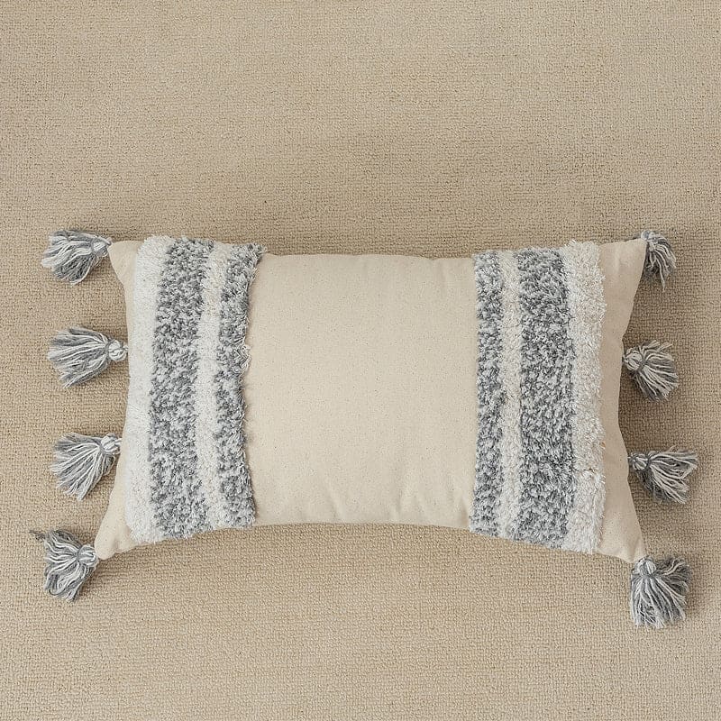 Coussin Inspiration Berbère Gris ivoire - MAZIR