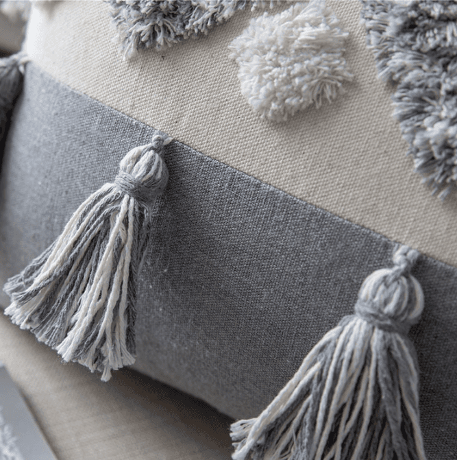 housse de Coussin Inspiration Berbère Gris Contemporain - MAZIR