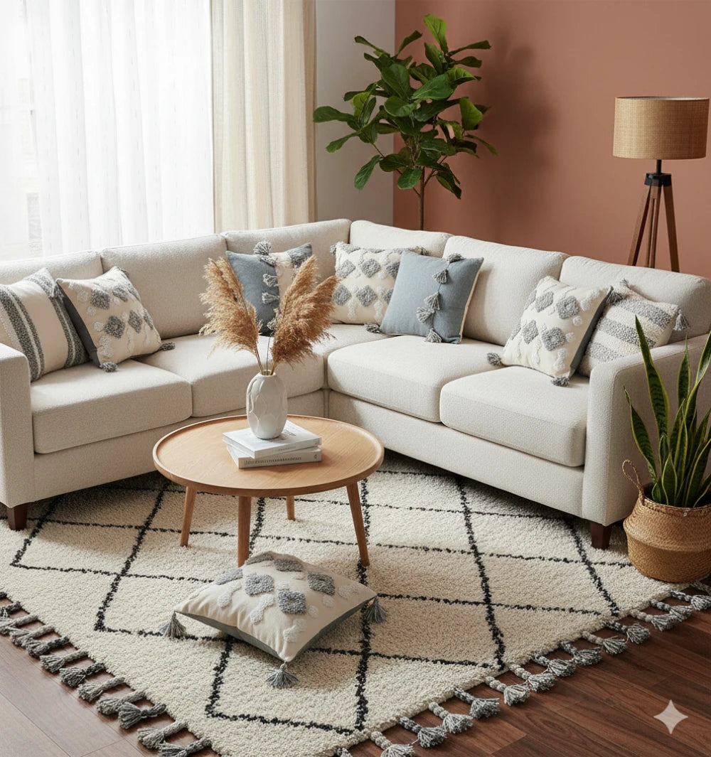 Coussin Inspiration Berbère <br> Gris Contemporain