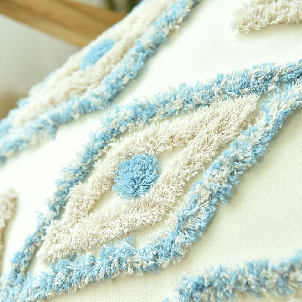 Coussin Inspiration Berbère <br>Scandinave Turquoise - MAZIR