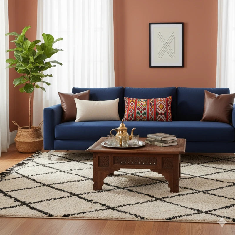 Coussin Kilim arocain vintage 35x55 cm