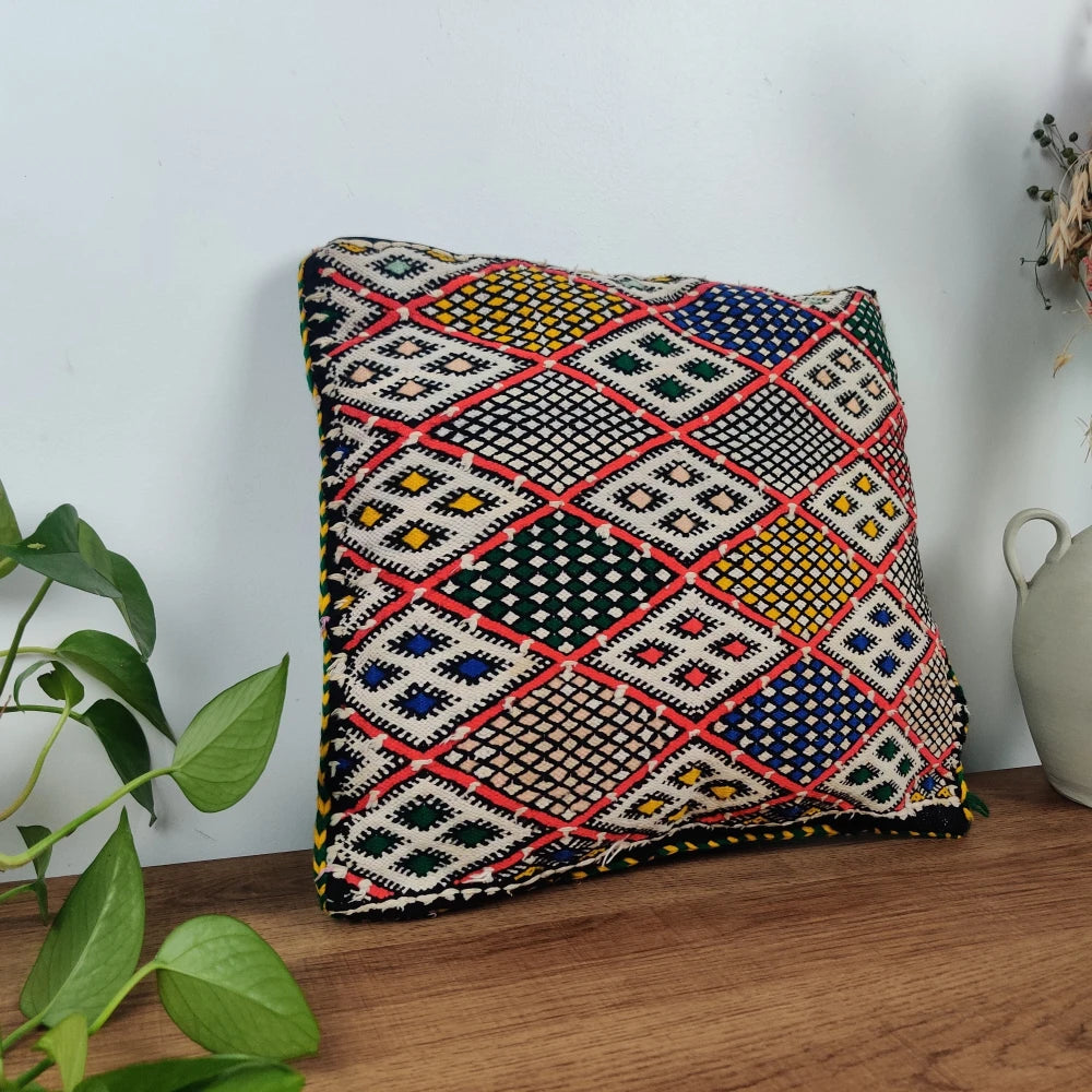 Coussin Kilim berbère vintage classique - MAZIR Décoration