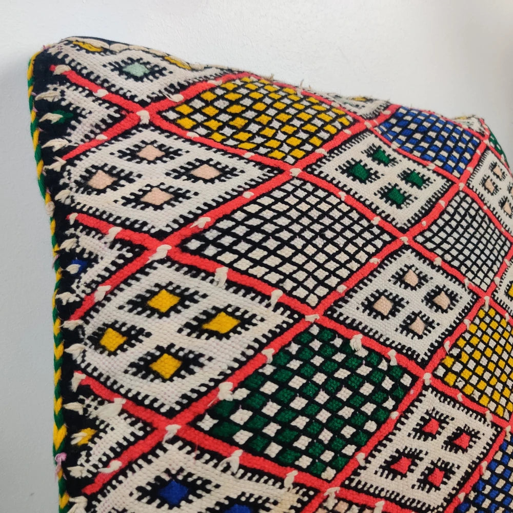 Coussin Kilim berbère vintage classique - MAZIR Décoration