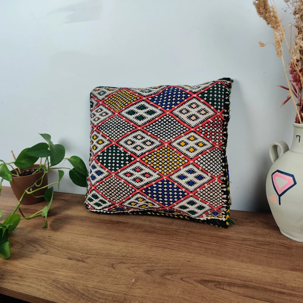 Coussin Kilim berbère vintage classique - MAZIR Décoration