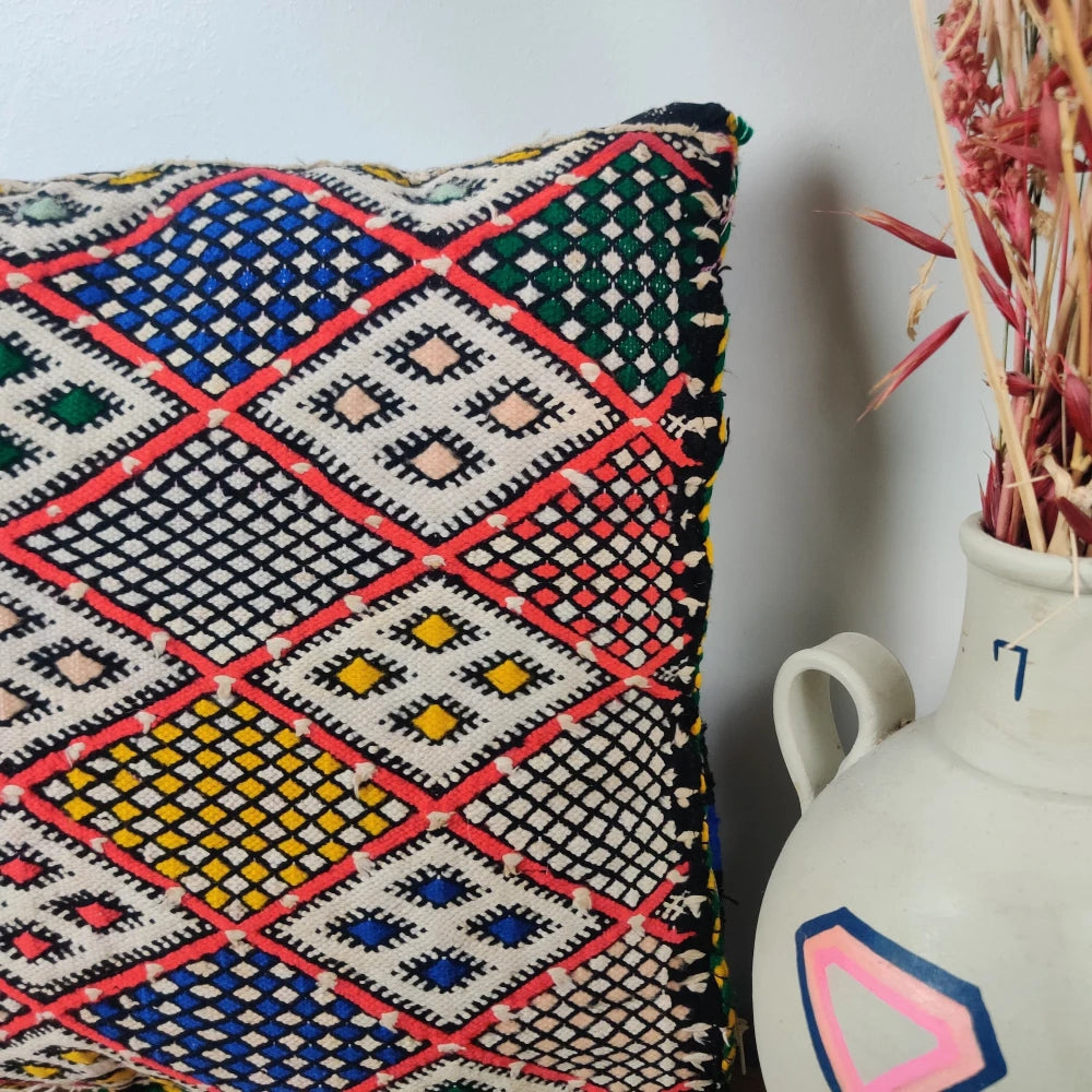 Coussin Kilim berbère vintage classique - MAZIR Décoration