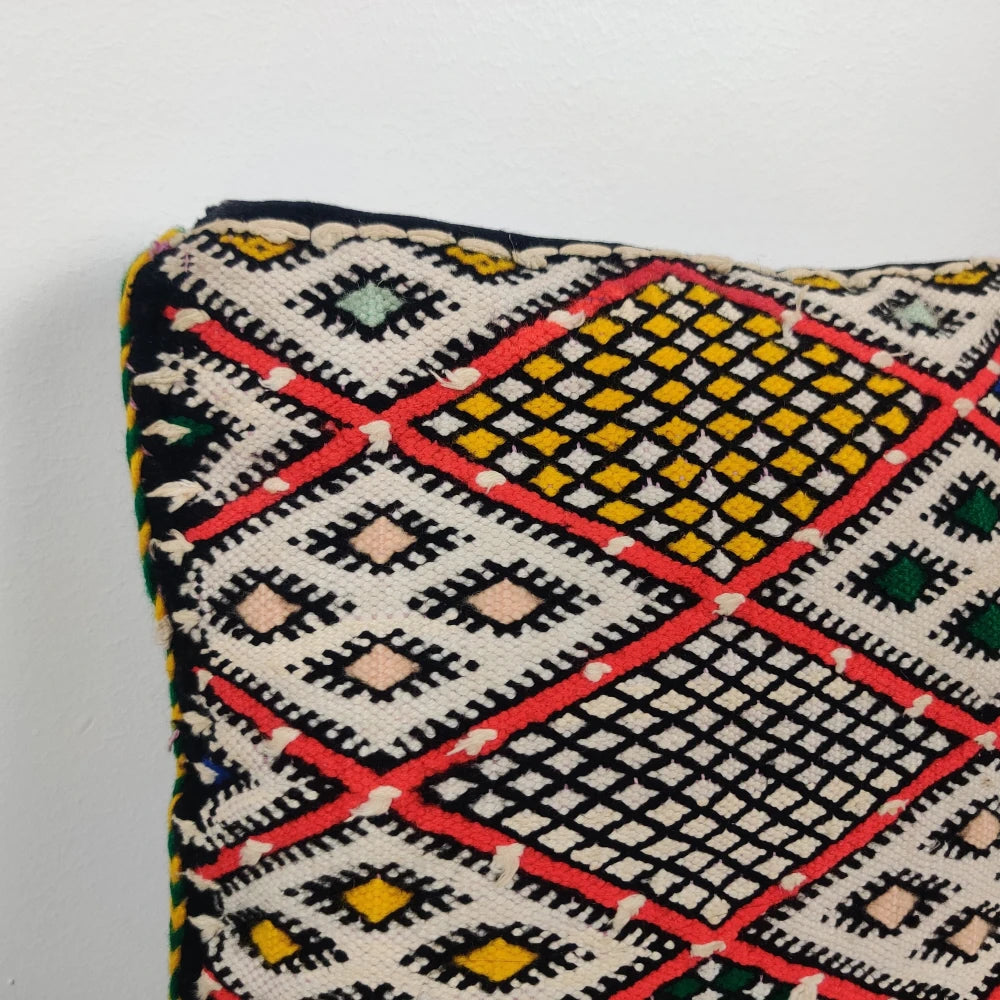 Coussin Kilim berbère vintage classique - MAZIR Décoration