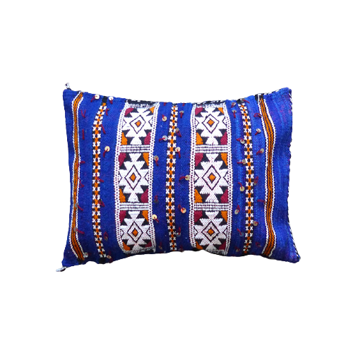 Coussin Kilim bleu