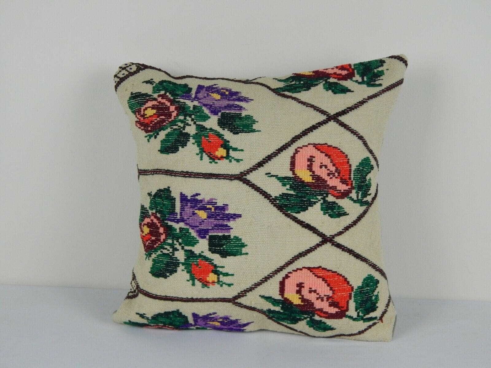 coussin bohème fleur