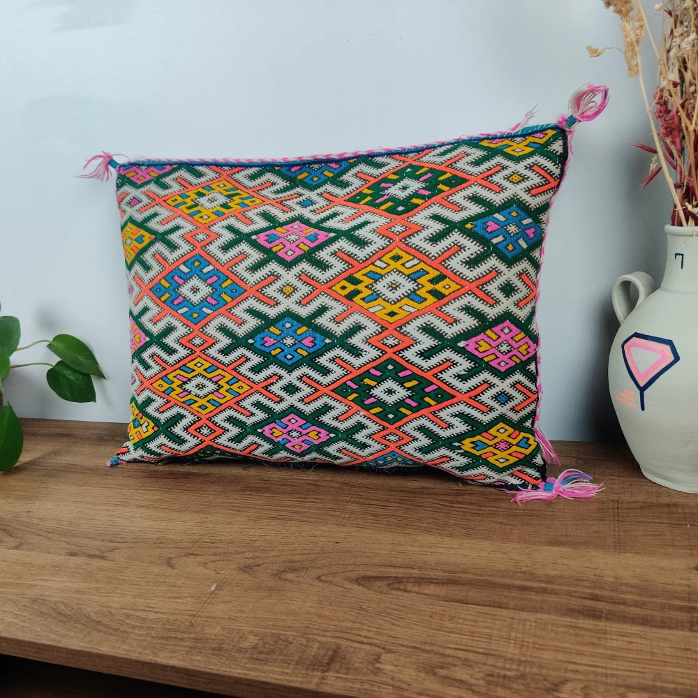 Coussin Kilim Ethnique multicolore - MAZIR Décoration
