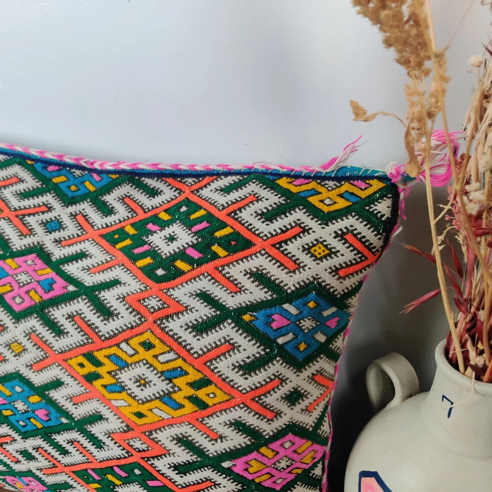 Coussin Kilim Ethnique multicolore - MAZIR Décoration