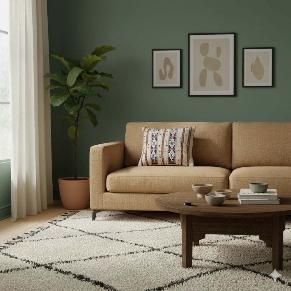 Coussin Kilim Marocain crème