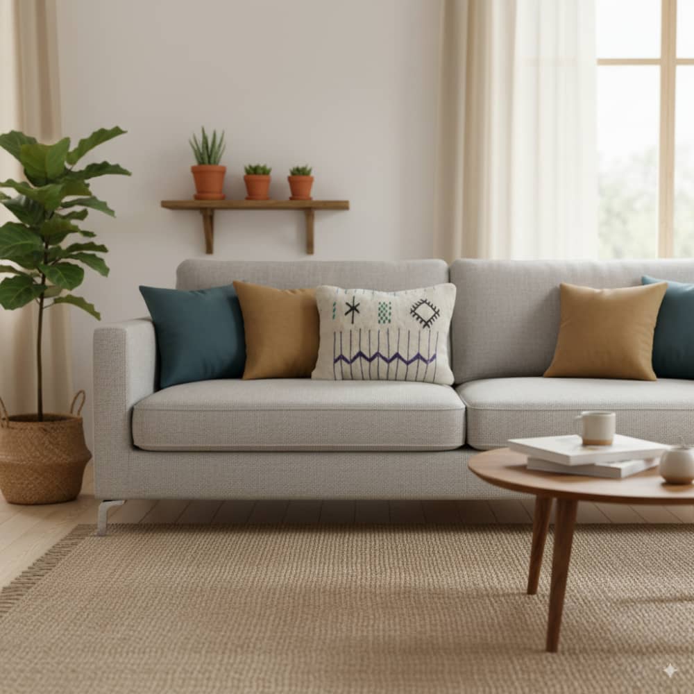 coussin Kilim Marocain ethnique - Fait Main | MAZIR Décoration