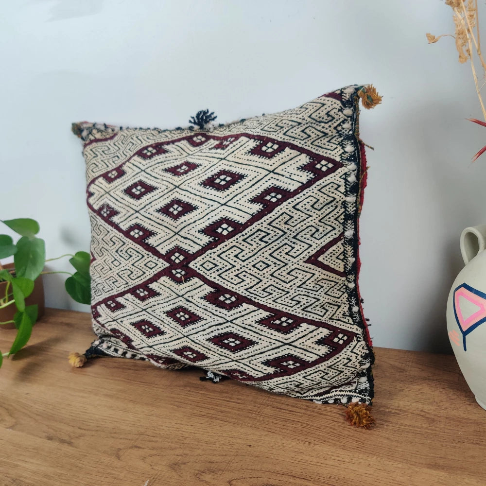 Coussin Kilim marocain losange vintage - MAZIR Décoration