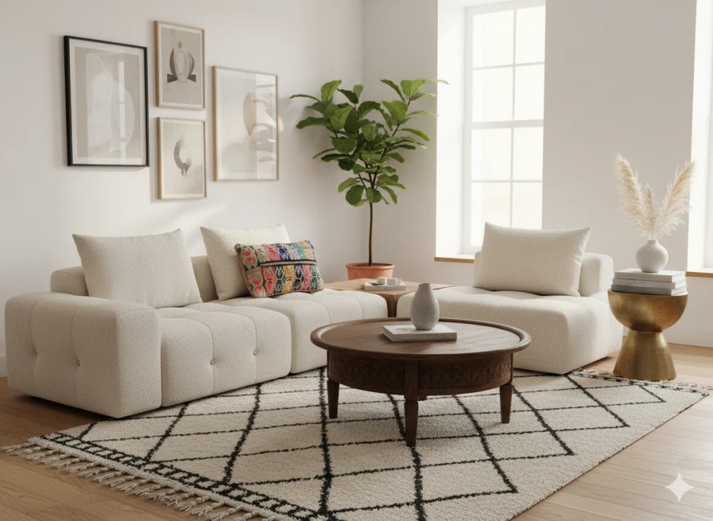 Coussin Kilim marocain vintage coloré