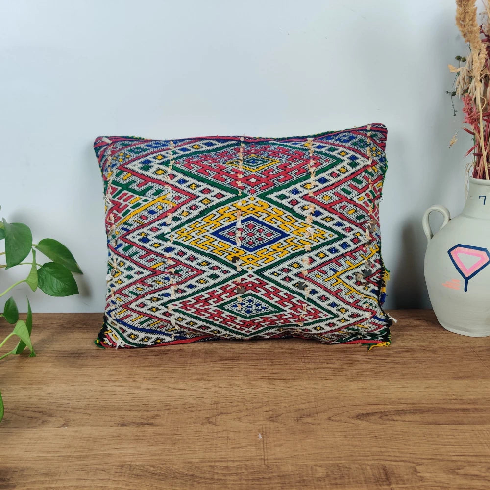 Coussin Kilim Marocain vintage - MAZIR Décoration