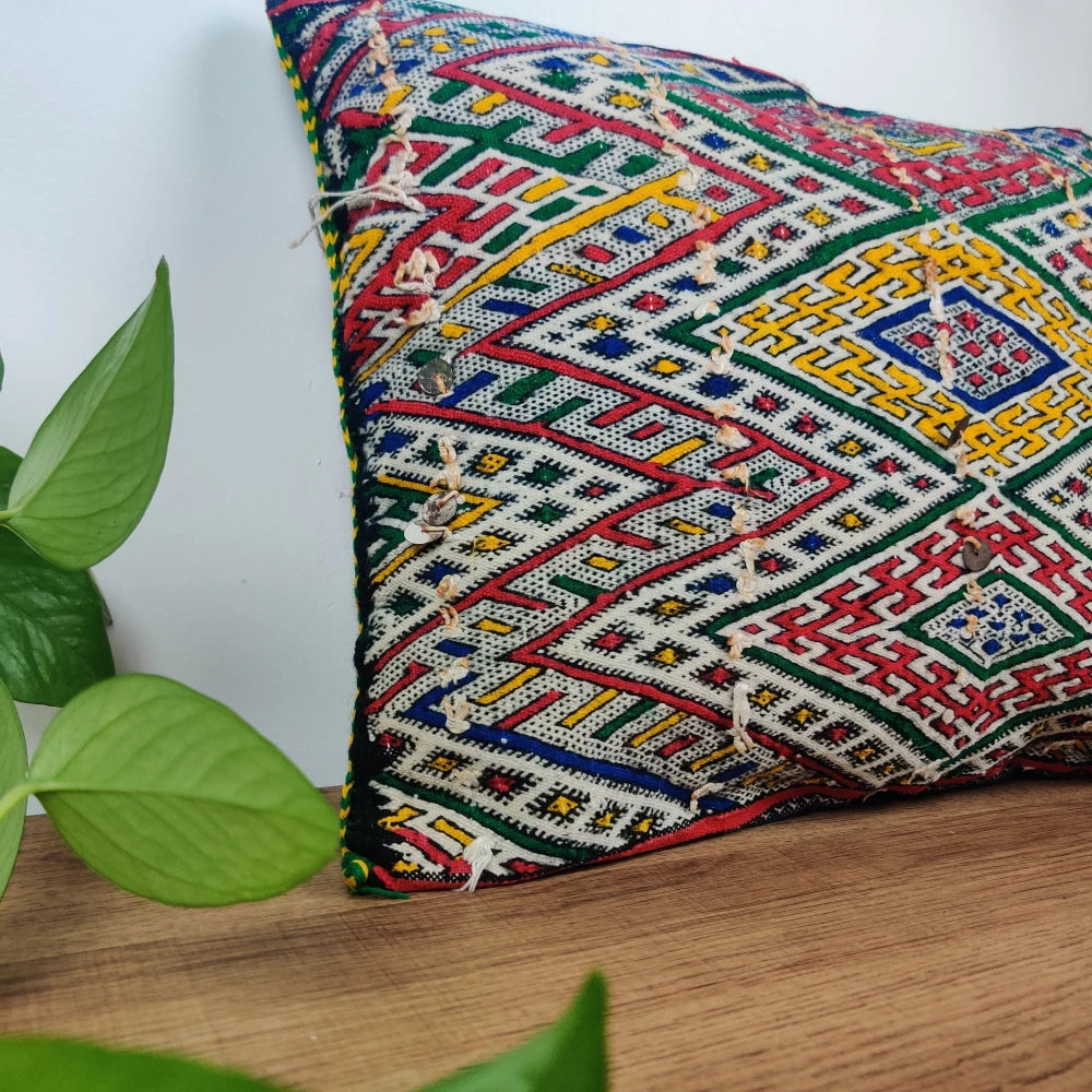 Coussin Kilim Marocain vintage - MAZIR Décoration