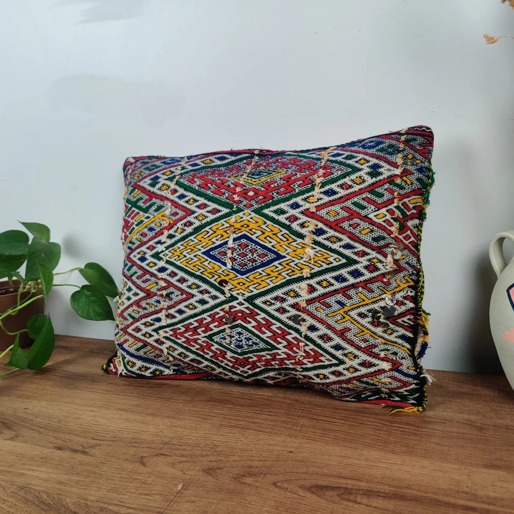 Coussin Kilim Marocain vintage - MAZIR Décoration