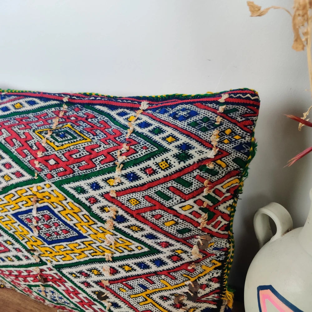 Coussin Kilim Marocain vintage - MAZIR Décoration