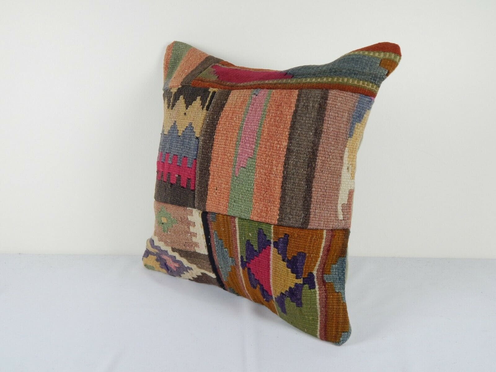 Coussin Kilim Patchwork Fait main 50x50 cm - Coussin