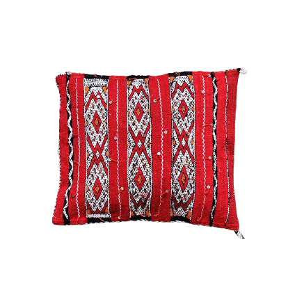 coussin kilim rouge