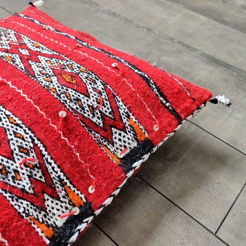 coussin boheme rouge