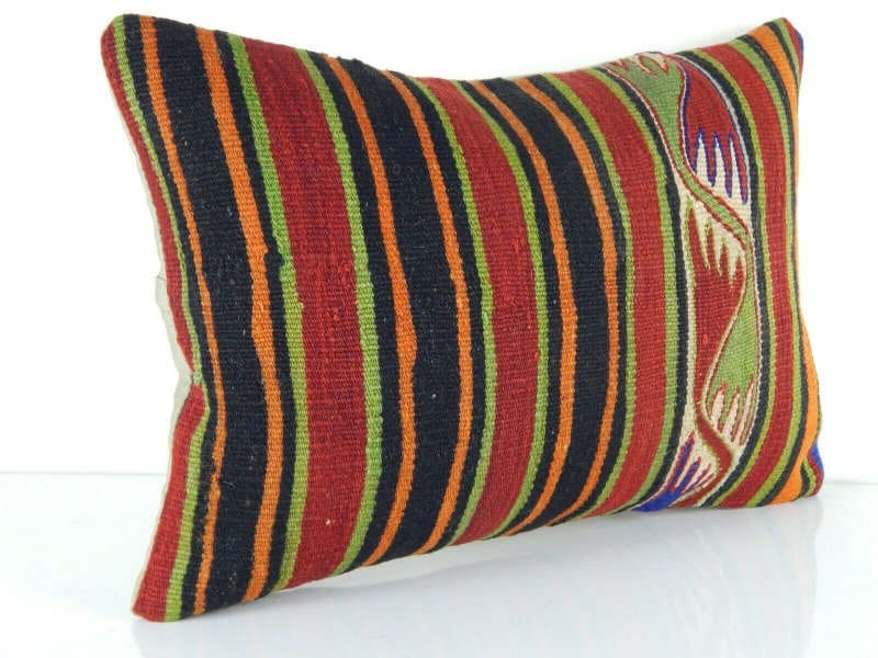 Coussin Kilim Turc Maya Vert 35x50 cm