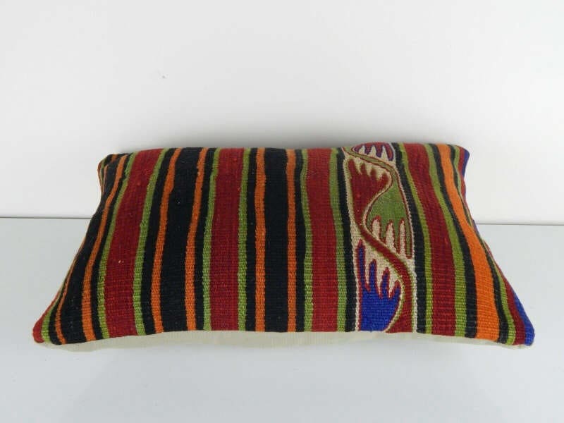 Coussin Kilim Turc Maya Vert 35x50 cm