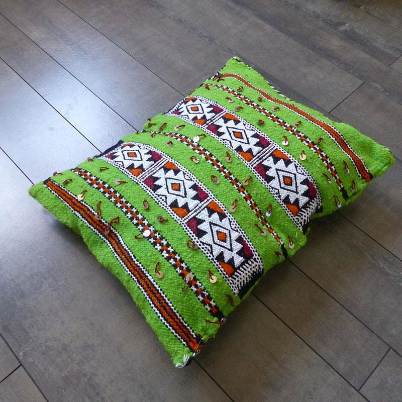 coussin marocain vert
